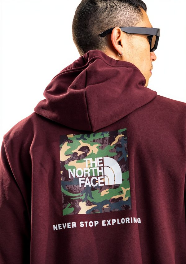 The North Face Box Camo Hoodie Men Outdoor Sweatshirt-2