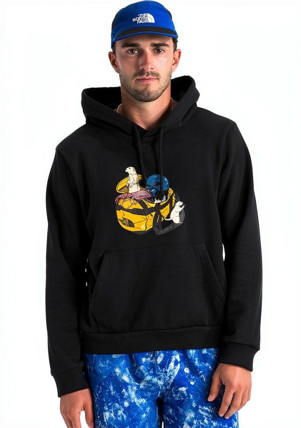 The North Face Mens Hoodie Cotton Blend Graphic Casual Wear-0