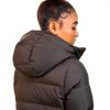 Women Recycled Polyester Ski Jacket Zipper Green Smooth-3
