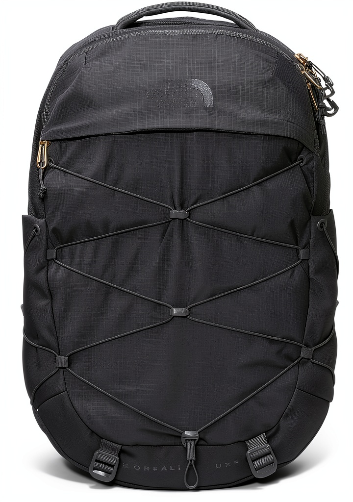 The North Face Women's Borealis Luxe Backpack showing front compartments and straps
