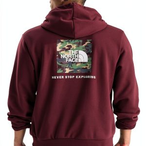 The North Face Box Camo Hoodie Men Outdoor Sweatshirt-0