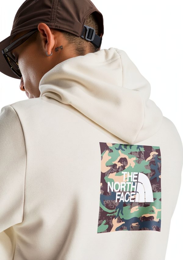 The North Face Box Camo Hoodie Men Outdoor Cotton Blend-2