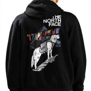 The North Face Mens Hoodie Cotton Blend Graphic Outdoor-0
