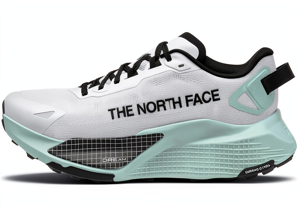 The North Face Womens Altamesa 500 V2 Trail Running Shoes showing mud on the outsole after trail testing